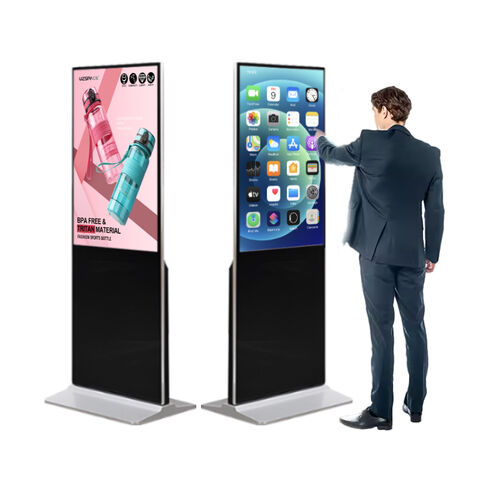 Manufacturer 2025 Floor standing vertical touch screen kiosk 4k indoor advertising player display screen lcd led digital signage for sale at factory direct price