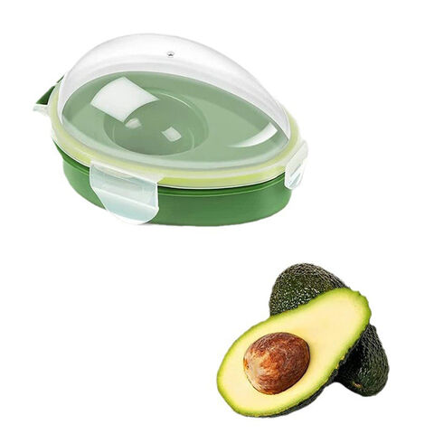 Nuevo Contenedor para Aguacate con Tapa y Clips - Conserva tus Aguacates Frescos por Días - Solución de Almacenamiento para B2B