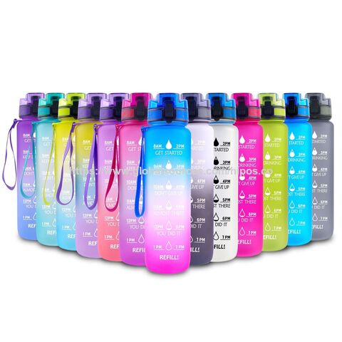Neue Farbverlauf-Trinkflasche für den Sport im Freien mit Schnappdeckel und matter Oberfläche. Perfektes Amazon-Geschenk. for sale at factory direct price