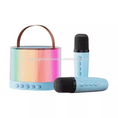 Amazon hot selling Bluetooth speaker microphone with RGB lighting for kids for sale at factory direct price