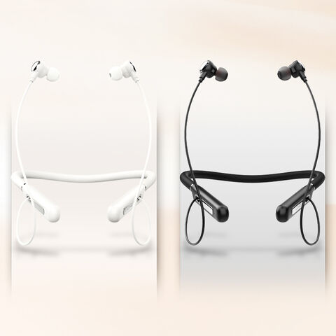 Écouteurs Tour de Cou Sans Fil LDNIO avec Suppression de Bruit, Intra-Auriculaires pour Téléphone Mobile