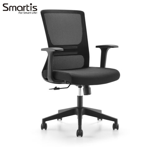 كرسي مكتب شبكي مريح بظهر متوسط أسود بتصميم مُخفض السعر للمكاتب المنزلية S-2109B for sale at factory direct price
