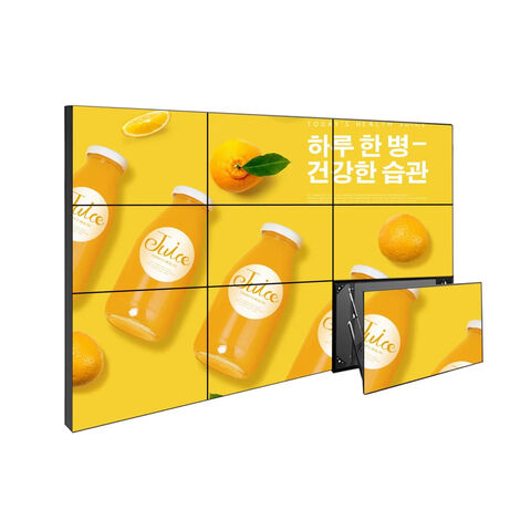 4K UHD wall display Icd digital signage screen advertising video wall 55 inch 3x3 videowall splicing screens controller 2x2 for sale at factory direct price