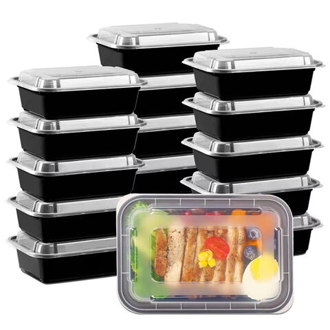 Embalagens Descartáveis para Alimentos, Caixas de Armazenamento para Levar, Recipientes de Plástico PP Blister para Almoço
