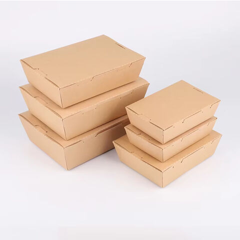 Embalagem personalizada para viagem, caixa de papel para alimentos, recipiente para refeições