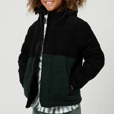 Nouveau Coupe-Vent Zippé Rembourré Doudoune Logo Personnalisé Vestes Bulles Rembourrées Veste Puffer Côtelée Enfant