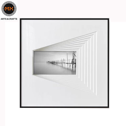 Quadratischer Galerie-Fotorahmen 30x30cm - Atemberaubende Präsentation mit Rahmen-Wandgalerie-Set - Dekorative Kunstdrucke & Hängerahmen in Schwarz