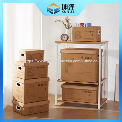 Cartons de Déménagement Conteneurs de Stockage Ménager Boîtes d'Emballage en Carton Boîtes de Rangement pour Vêtements Personnalisées Boîtes à Chaussures Carton de Déménagement Ondulé
