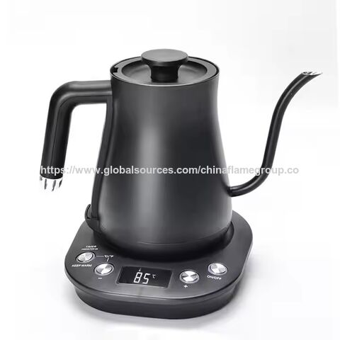 Neu eingetroffen: Schwanenhals-Wasserkocher für Pour-Over-Kaffee, elektrisch, mit digitaler Anzeige, Temperaturregelung, Edelstahl