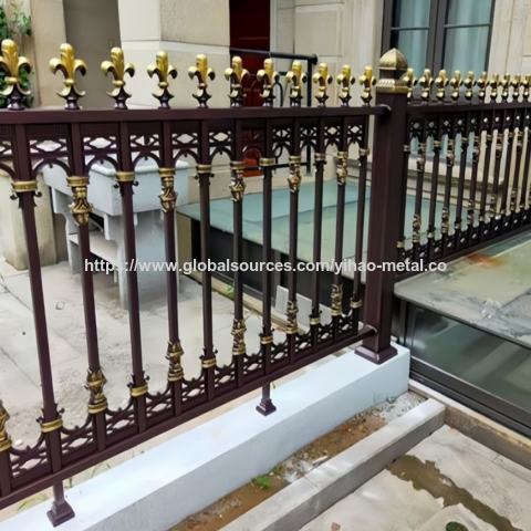 Valla Antigua China Nueva para Privacidad, Reja, Barandilla de Balcón de Hierro Artístico de Aluminio, Barandilla de Aleación de Aluminio, Puerta de Patio de Villa