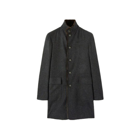 Casaco comprido masculino de cor sólida corta-vento clássico vintage personalizado de inverno for sale at factory direct price