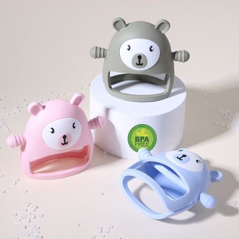 Jouets de dentition pour bébés nouveau-nés de qualité alimentaire, soins dentaires des gencives, anti-morsure des mains, coffrets cadeaux pour nouveau-nés