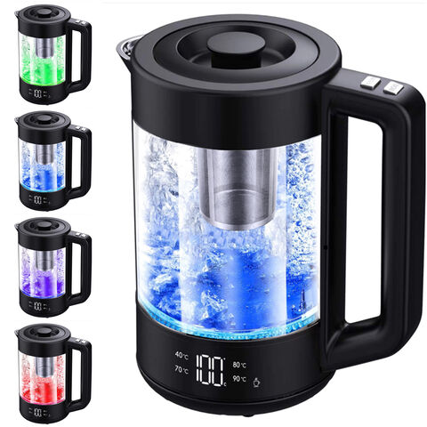 Intelligenter Wasserkocher aus Glas mit Tuya WiFi ALICE Alexa 1.8L, elektrischer Wasserkocher zum Warmhalten von Tee, Kaffee und Milch