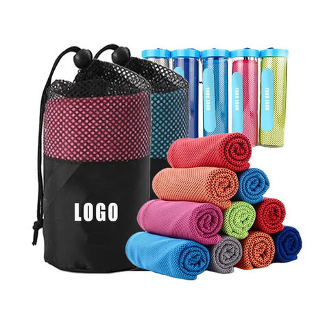 Serviettes de sport rafraîchissantes avec logo personnalisé, serviettes de sport en microfibre pour la transpiration, serviettes rafraîchissantes pour la transpiration, serviette fraîche en polyester pour le cou et le visage