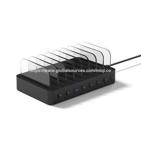 Home Office Desktop 75w Multiple 8 Port Usb Multi-port Type C Fast ... - Large Desk Charging Station With Usb