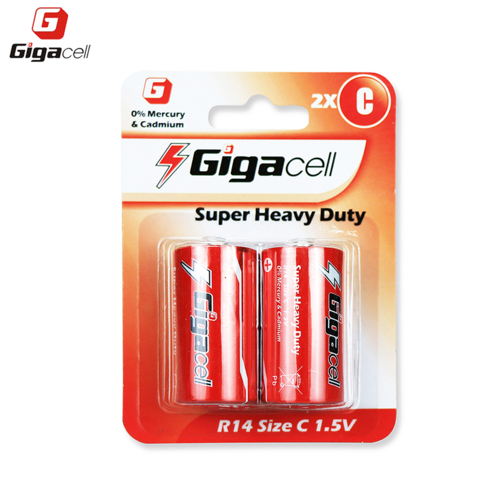 Primary batteries Carbon zinc C size R14 with Aluminum jacket 1.5V Super Heavy-Duty Battery for Portable Radios