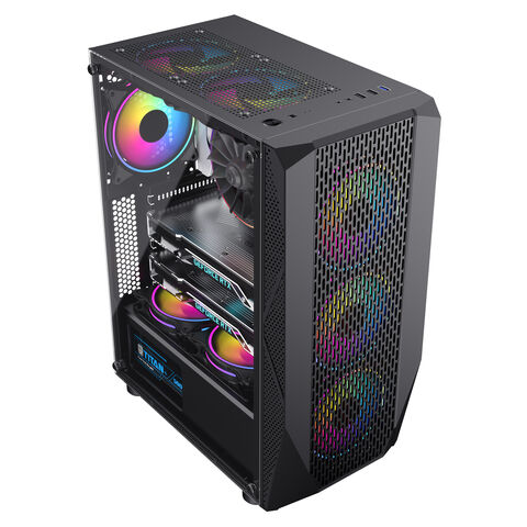 Ruix K327 Symmetrical Design Front Panel Mesh Computer Case ...