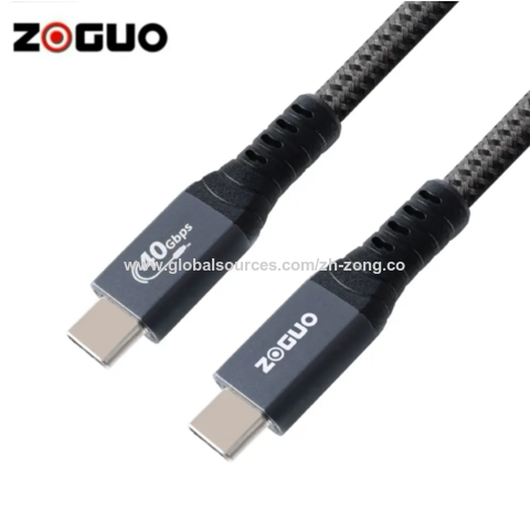 Cable USB4 de 240W de alta calidad, tipo C a tipo C, compatible con 40G, 48V 5A, carga compatible con Mac, teléfono, soporte 8K60HZ for sale at factory direct price