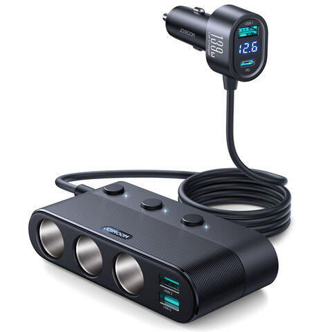 7-in-1 Zigarettenanzünder-Adapter, JOYROOM Auto-Ladegerät-Adapter mit PD30W-Ladefunktion (1m Kabel), 24V/12V Zigarettenanzünder-Splitter for sale at factory direct price