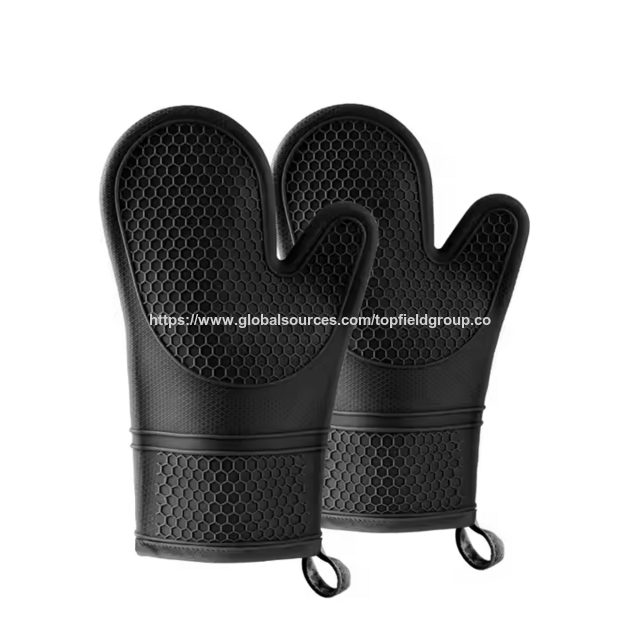 Luvas Antiderrapantes para Churrasco, Pegadores de Panela Impermeáveis, Luvas de Forno de Silicone para Micro-ondas, Luvas de Cozinha Resistentes ao Calor for sale at factory direct price