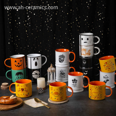 Mug Halloween, tasse en céramique, cadeau en céramique, tasse à café 420 ml for sale at factory direct price