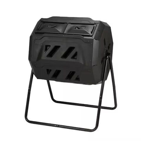 Wholesale OEM Garden tools heavy duty rotatable compost tumbler 160L outdoor garden plastic compost bin with easy slide doors for sale at factory direct price