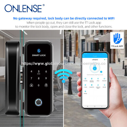 Smart Tuya Ttlock App Waterproof Glass And Aluminum Smart Doors Lock ... - Android And Ios Smart Door Lock Apps