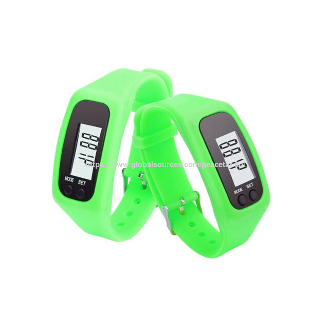 Podómetro de Silicona con Pantalla LCD - Reloj Contador de Pasos Digital