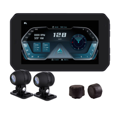 Mt65 Motorcycle Dash Cam Front And Rear 5 Inch Screen Motorbike 2k ...
