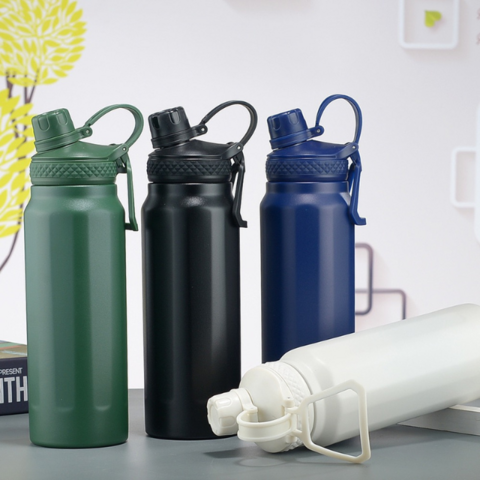 Portable 1l Stainless Steel Bottle Double Wall Insulated Vacuum Flask ...