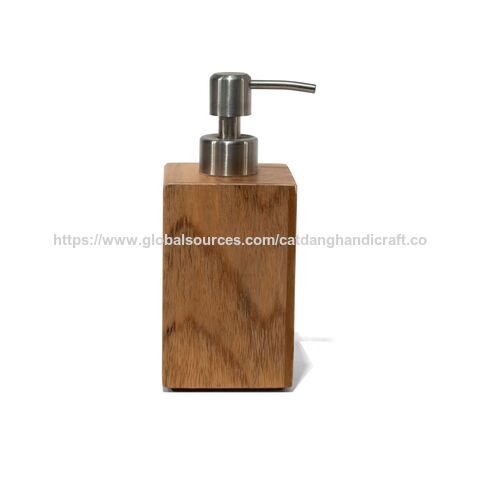 Dispensador de Jabón de Madera Hecho en Vietnam – Elegante, Ecológico y Duradero para Baños, Cocinas y Hoteles. Directo de fábrica. for sale at factory direct price