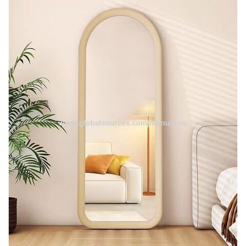 Miroir sur pied 'net red' pour le corps entier, style crème INS, miroir d'essayage, miroir de forme pour chambre de filles, style maison française. for sale at factory direct price