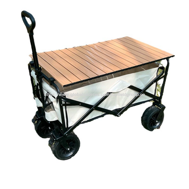 Chariot Pliant Utilitaire OEM, Chariot à Main, Chariot Pliable pour Pique-Nique en Plein Air, Camping, Chariot de Jardin Pliant avec Plateau de Table pour Chariot de Camping for sale at factory direct price