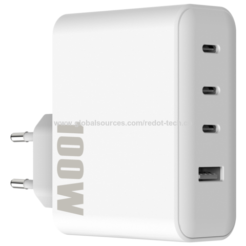 Cargador doméstico de 100W con cuatro puertos (3C1A) GaN de carga rápida del fabricante for sale at factory direct price