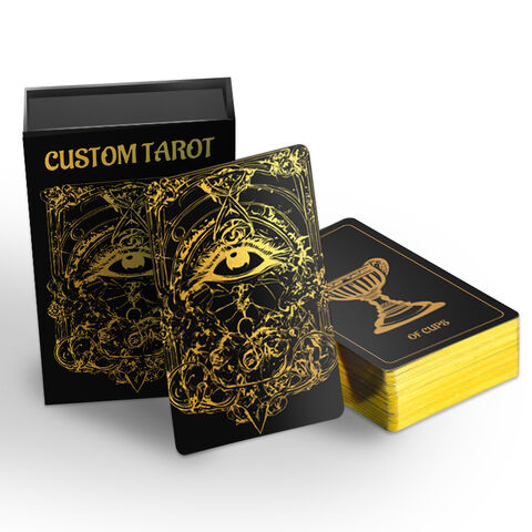 High Quality Custom Wholesale Printing Black Paper Oracle Tarot Deck ...