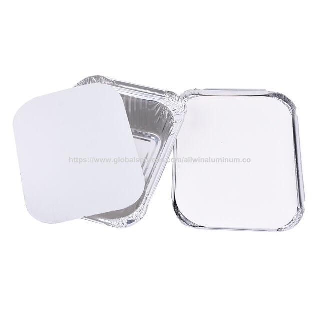 Boîte à salade à emporter en feuille d'aluminium avec couvercle - Moule de cuisson en aluminium