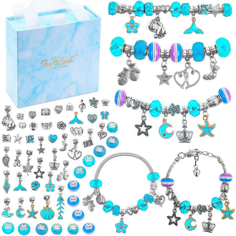 Compre Precioso Kit De Fabricación De Pulseras Azules De Amazon