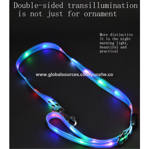 Juego de collar y correa LED brillante al por mayor, correa recargable por USB para pasear perros, collar brillante para perros for sale at factory direct price
