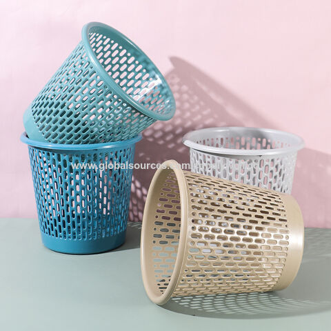 Cesto de papel para el hogar al por mayor, sin tapa, para sala de estar, baño pequeño, cubo de basura engrosado, cubo de plástico al por mayor for sale at factory direct price