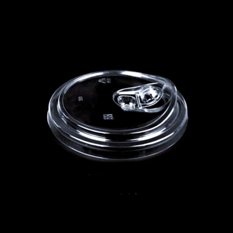 Tapas Desechables de Plástico para Vasos: Domo Plano, con Orificio para Sorber, 90mm 92mm 98mm, PET Transparente para Café y Jugo for sale at factory direct price