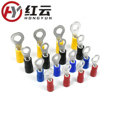 Terminla Rubber Rv0.5-rv8 Series Pvc Rubber Sleeve Pre Insulated O-ring Terminal Block ...