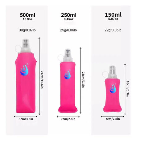 OEM/ODM Faltbare Trinkflasche, Weiche Wasserflasche zum Laufen, Wandern, Radfahren, Sport, TPU Faltflasche