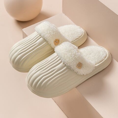 New Autumn and Winter Cotton Slippers Household Indoor Warmth Shoes Detachable Velvet and Anti slip Home Cotton Shoes for sale at factory direct price