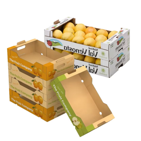 Melhor preço Caixa de embalagem de papelão ondulado com logotipo personalizado para frutas e legumes, caixa de papel para envio