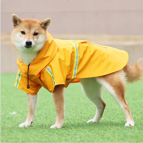 Reflektierende Hunde Regenjacke vom Lieferanten, verstellbarer Hunderaincoat mit Kapuze für große, mittelgroße und kleine Hunde