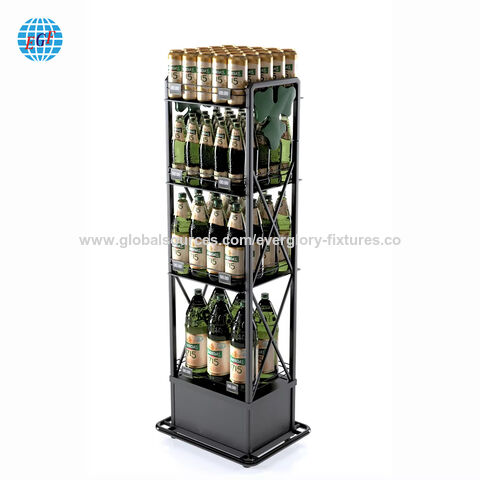 Maßgefertigte Supermarktregale für Spirituosenläden, Bierhandlungen, Weinhandlungen, Einzelhandelsmöbel, Weinregale aus Metall for sale at factory direct price