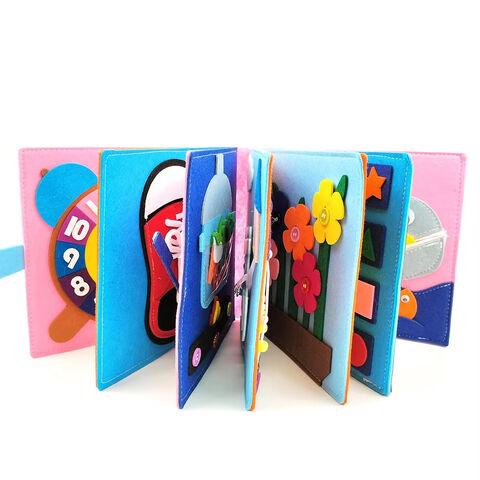 Livre sensoriel en feutre Senatorial pour tout-petits, Meilleur jouet éducatif préscolaire, Mon premier livre d'activités en tissu pour enfants for sale at factory direct price