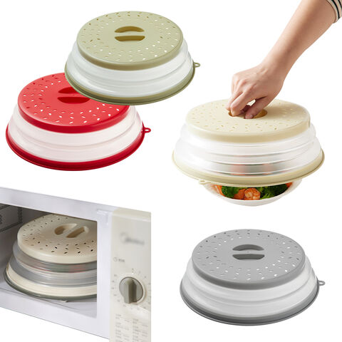 Tapa para Platos de Microondas Colapsable de 10.5 pulgadas, Nuevo Color, Apta para Lavavajillas, Anti-Salpicaduras con Asa de Fácil Agarre para Cocina - Venta al por mayor