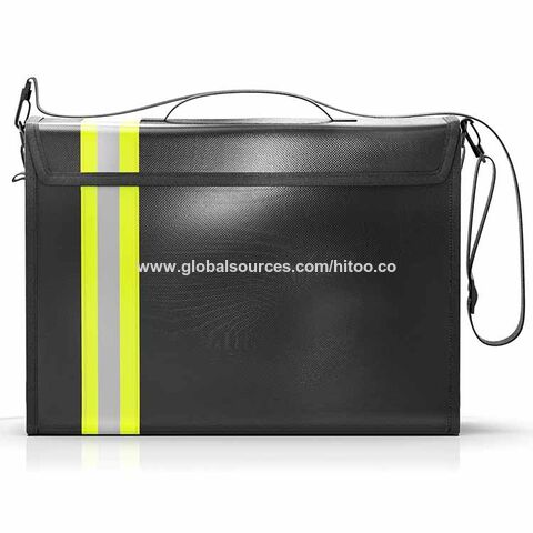 Organizador ignífugo e impermeable para documentos, con revestimiento de silicona, para oficina en casa, con correa para el hombro