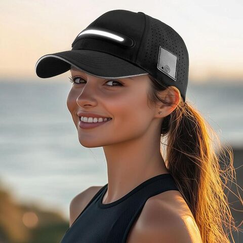 Chapeau Lumineux LED avec Bande Lumineuse, Éclairage Nocturne Puissant, Lampe Solaire - Idéal pour l'Extérieur